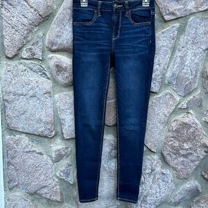 American Eagle Stretch Skinny Dark Blue Jeans Size 2